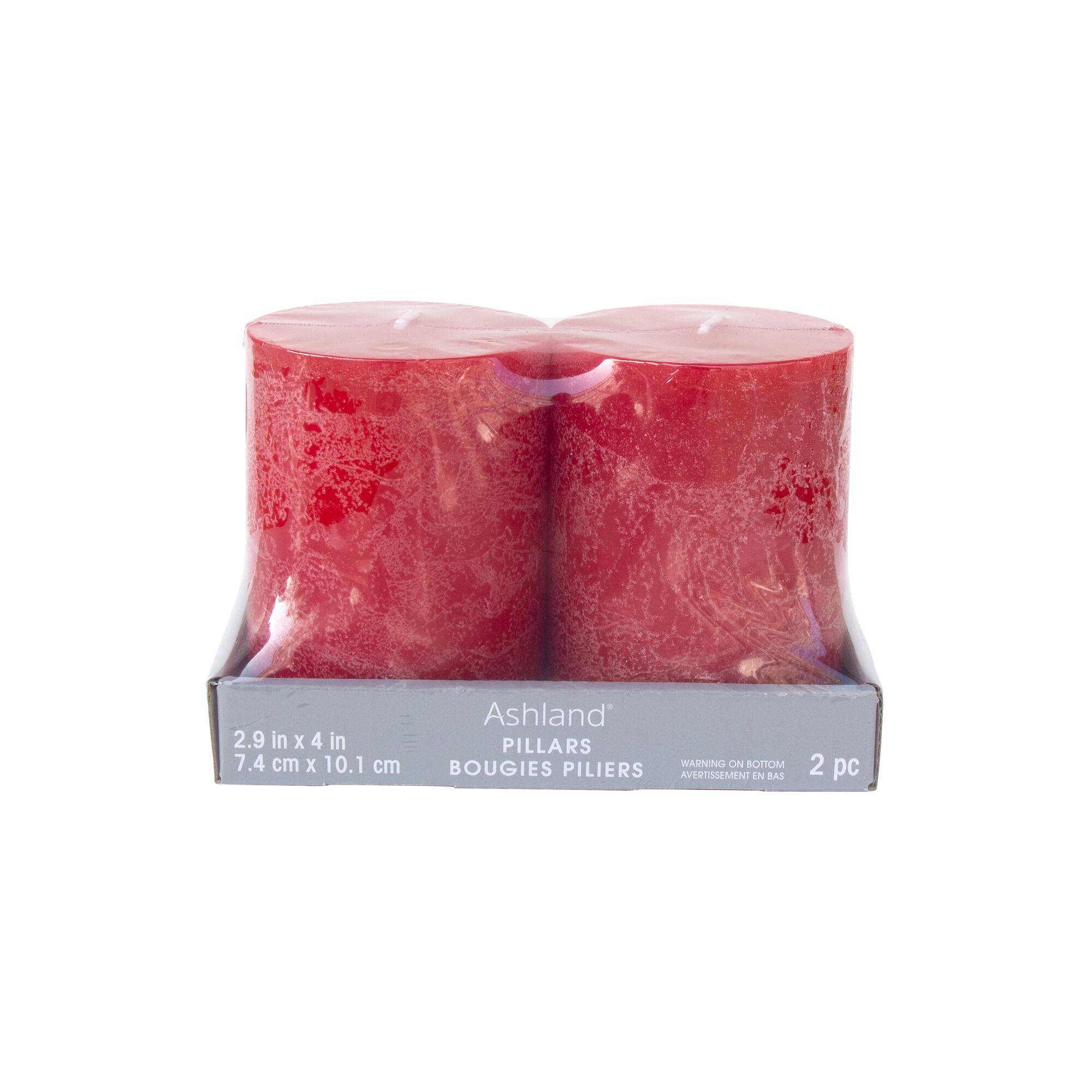 4" Red Pillar Candles, 2ct. by Ashland®